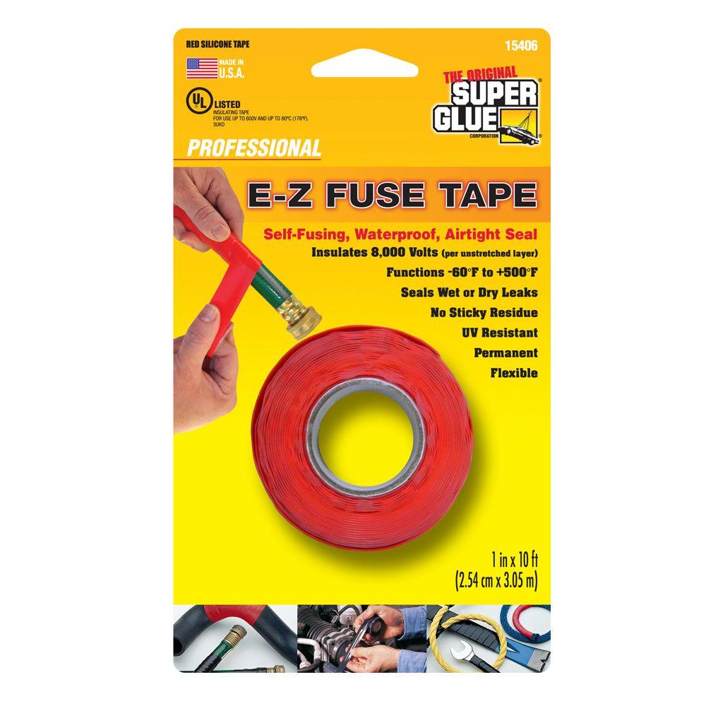 Super Glue 1 inch x 10 ft. Red E-Z Fuse Silicone Tape (12-Pack) by Super Glue