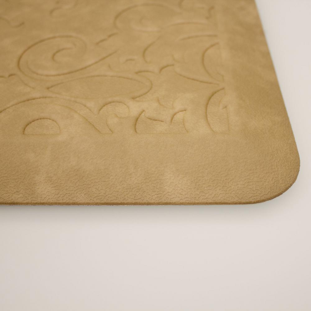 Chef Gear Marni Beige 39 In X 20 In Embossed Gelness Mat