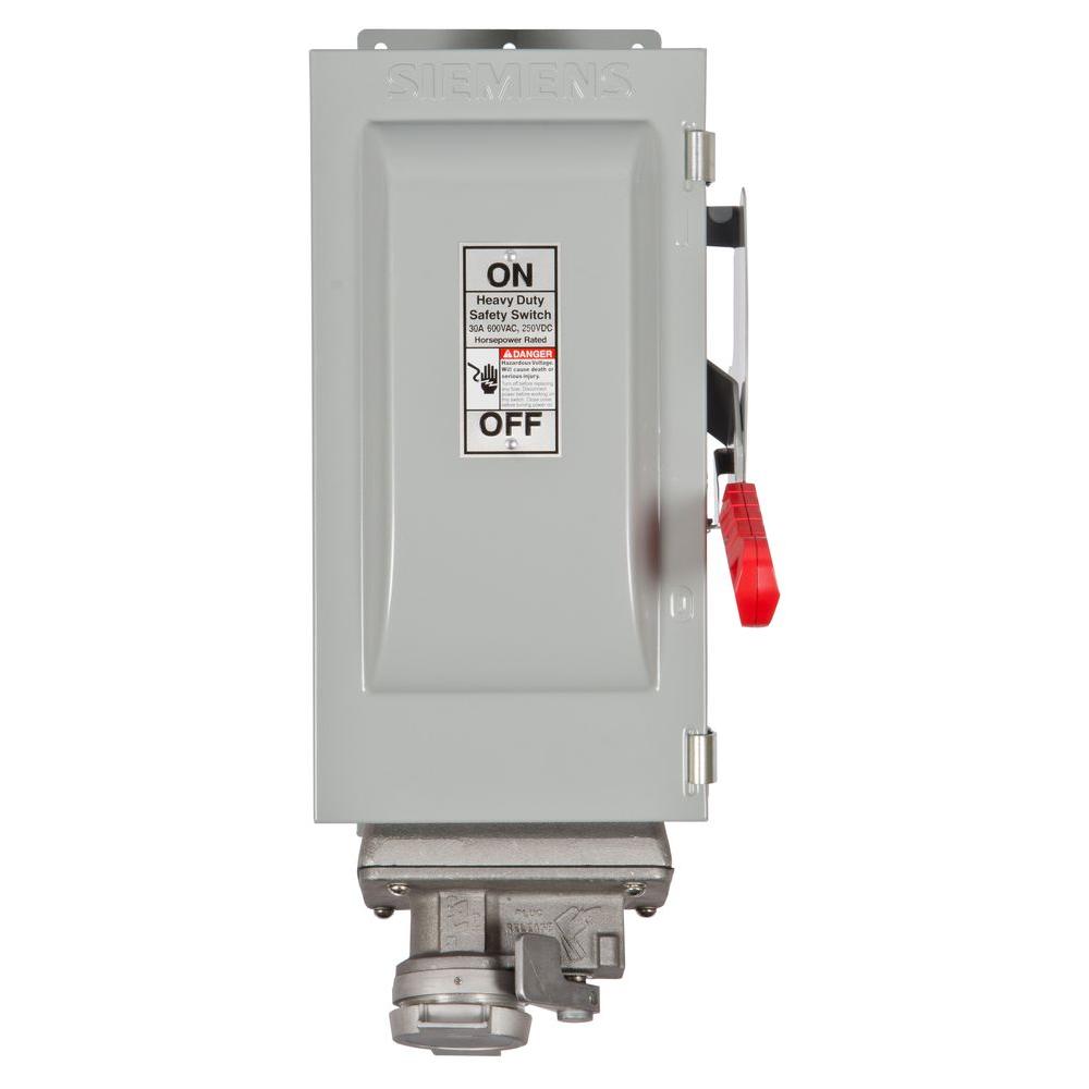 UPC 783643435841 product image for Siemens Heavy Duty 30 Amp 600-Volt 3-Pole Type 12 Fusible Safety Switch with Rec | upcitemdb.com