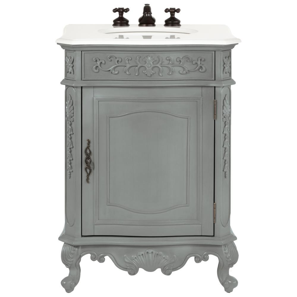 Home Decorators Collection Winslow 26 In W Vanity In Antique Grey
