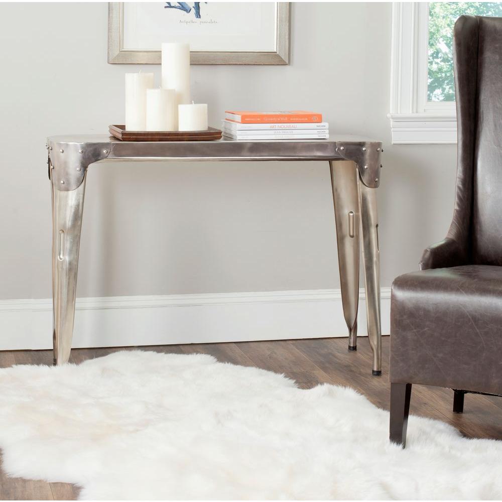 Safavieh Dark Antique Silver Console Table-FOX7206A - The Home Depot Safavieh Dark Antique Silver Console Table - Safavieh Dark Antique Silver Console Table-FOX7206A - The Home Depot
