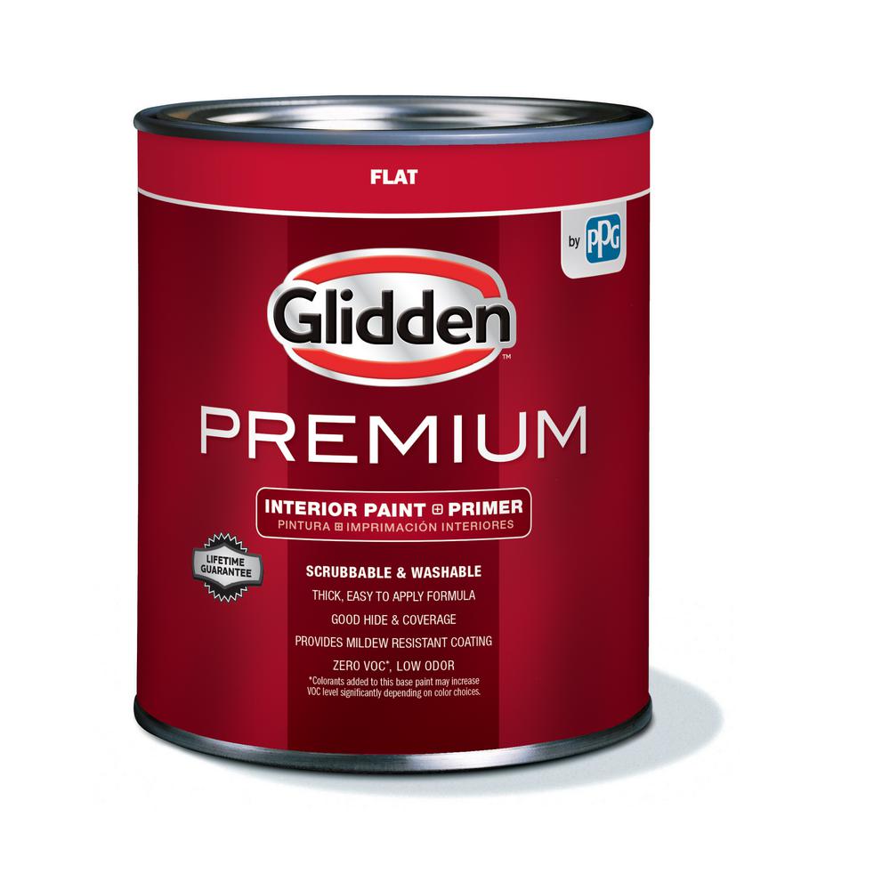 Glidden Premium 1 Qt Pure White Flat Interior Paint Gln9011 04 Pure White Flat Interior Paint