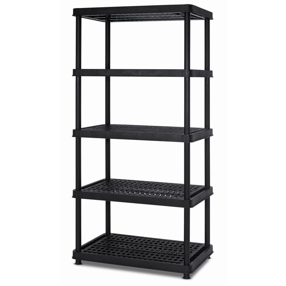 Keter Black 5Tier Plastic Freestanding Garage Storage Shelving Unit