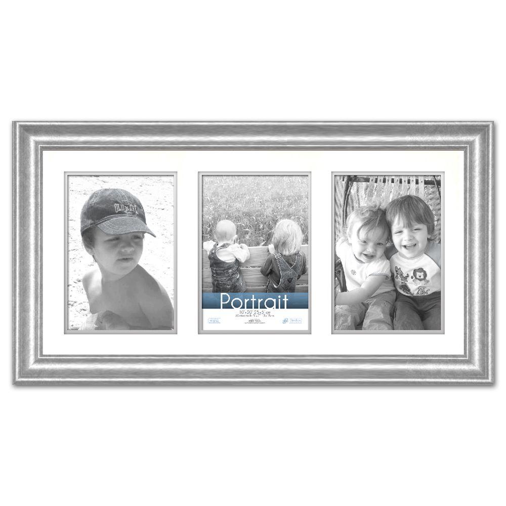 Timeless Frames Lauren 3 Opening 20 In X 10 In Silver Matted