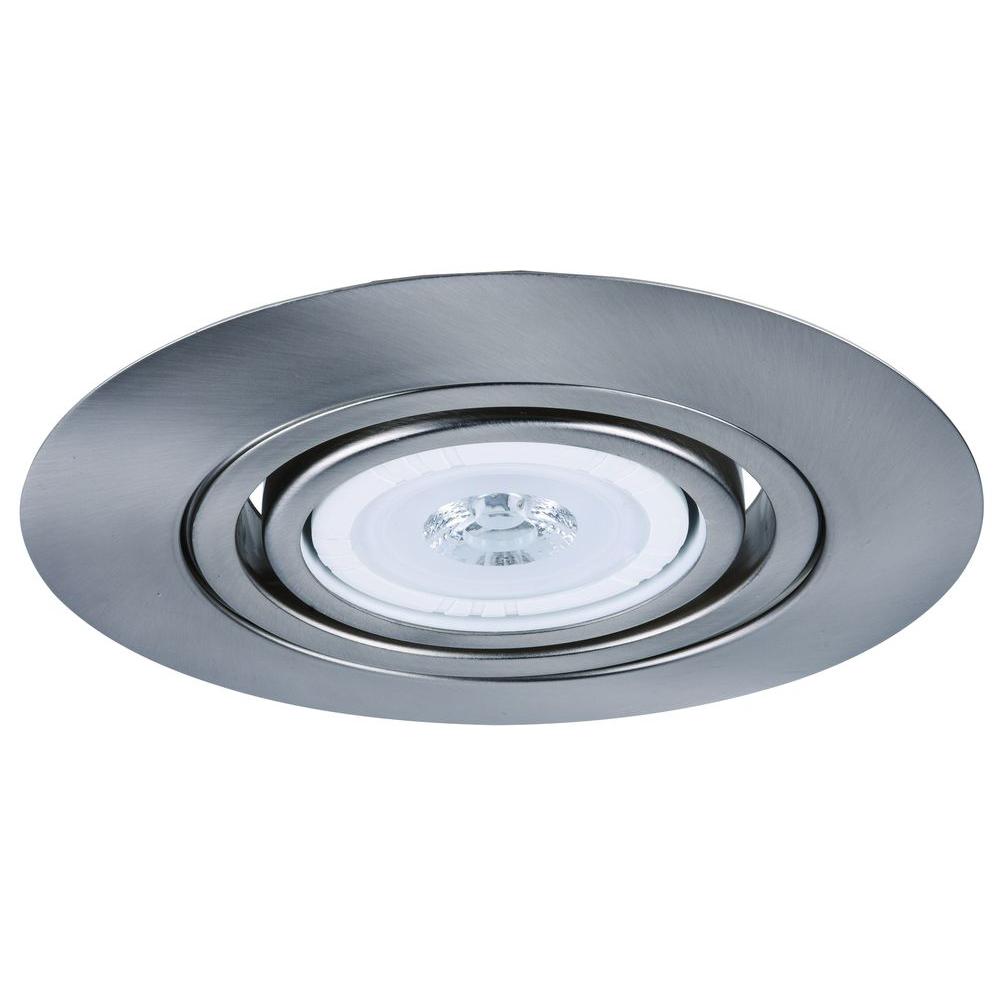 Elegant Lighting 6 in. Brushed Nickel Recessed Gimbal TrimRE317BN