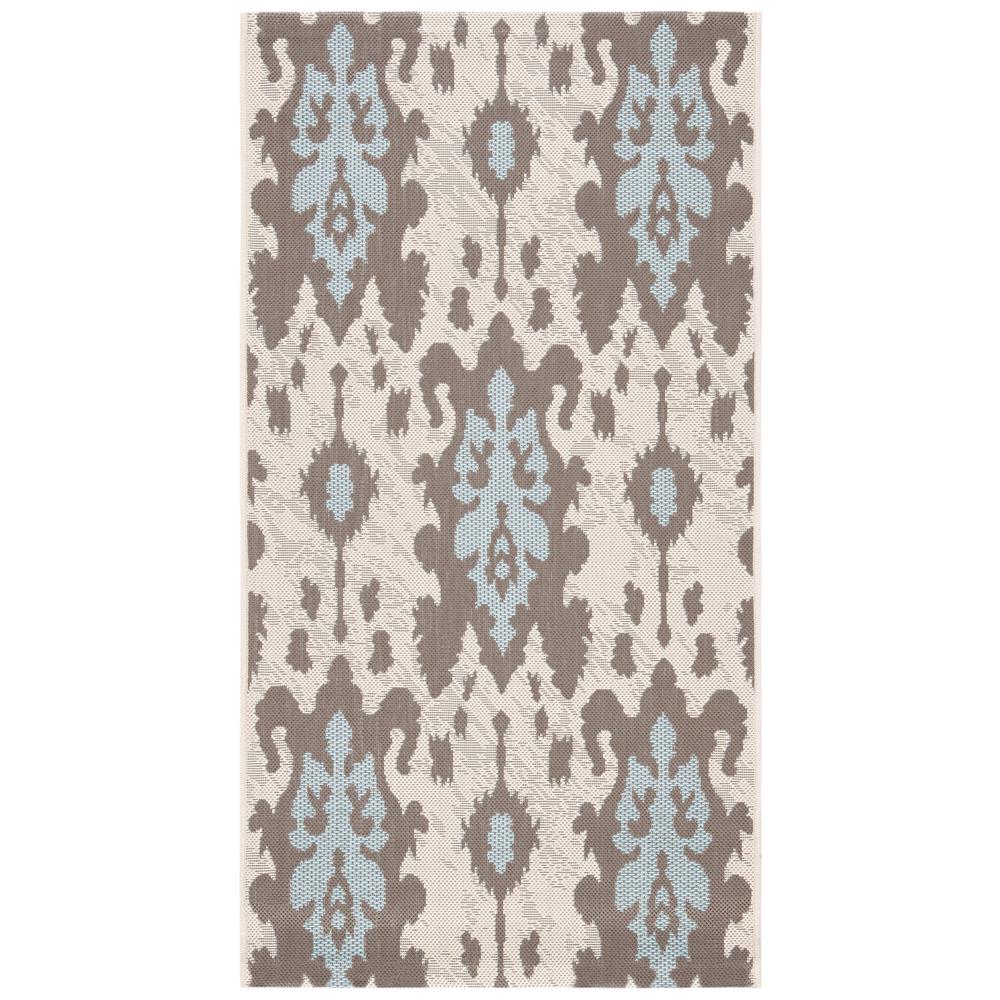 Safavieh Courtyard Aqua/Beige 4 ft. x 6 ft. Indoor/Outdoor Area Rug