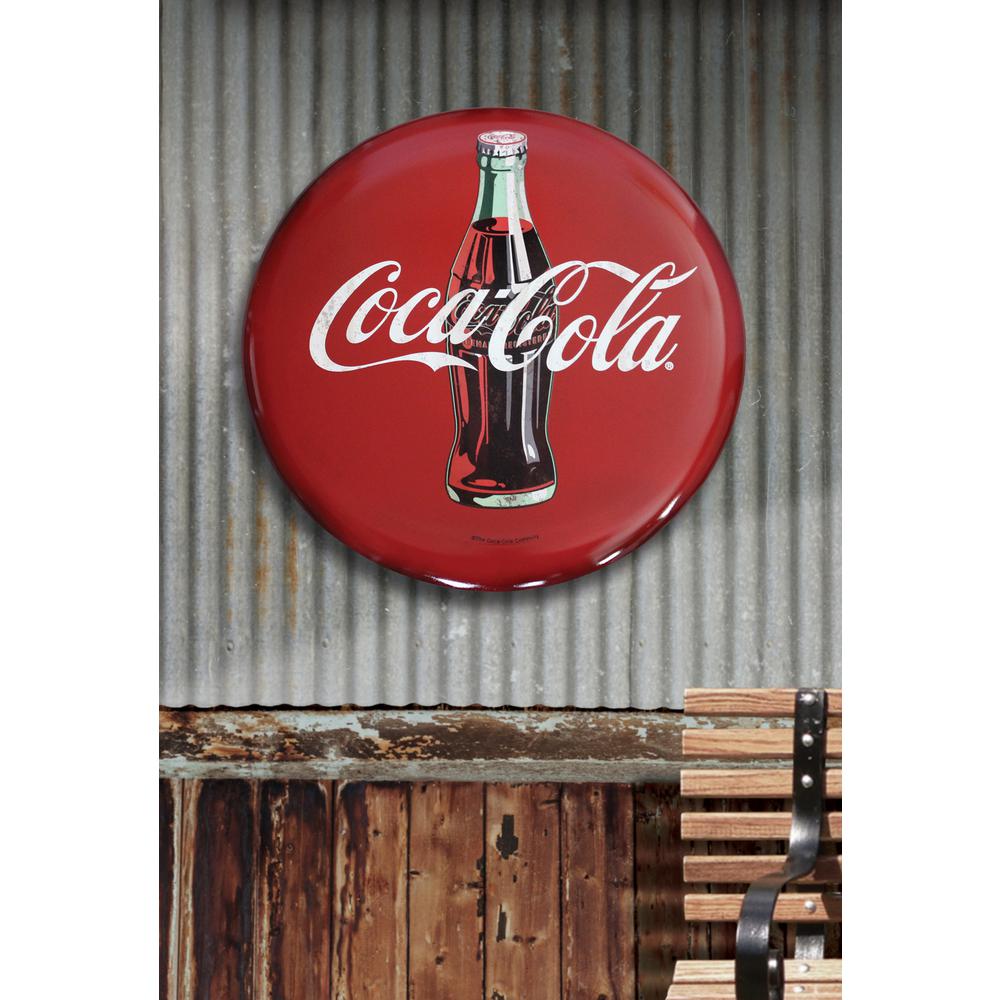 Coca Cola 24 In X Hollow Curved Tin On Sign