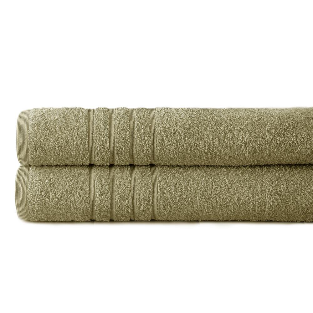 Amrapur Overseas Spa Collection Silver 100 Cotton 2 Pack