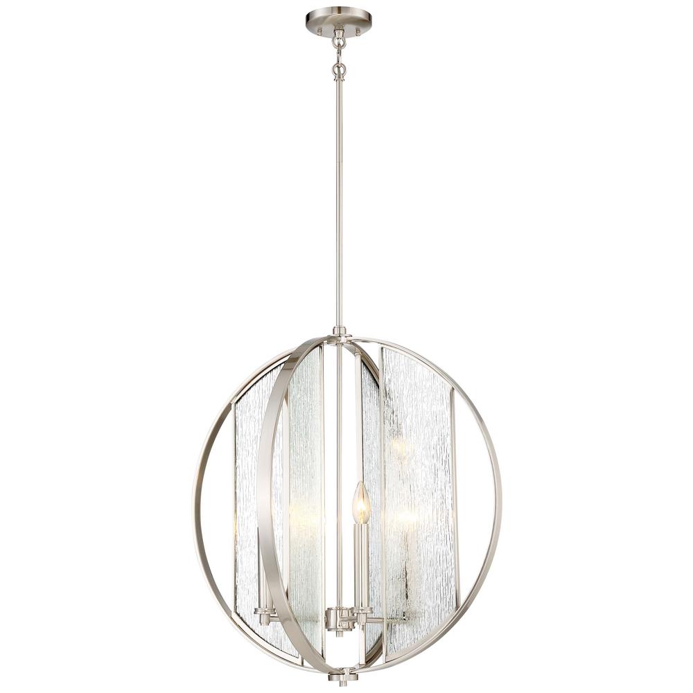 Minka Lavery Via Capri 4 Light Brushed Nickel Chandelier Minka Lavery Via Capri 4 Light Brushed Nickel Chandelier