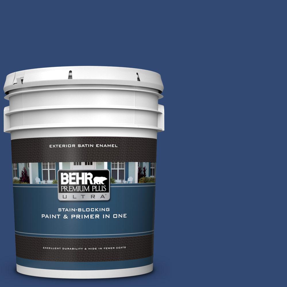 Behr Premium Plus Ultra 5 Gal S H 580 Navy Blue Satin Enamel Behr Premium Plus Ultra 5 Gal S H 580 Navy Blue Satin Enamel Exterior
