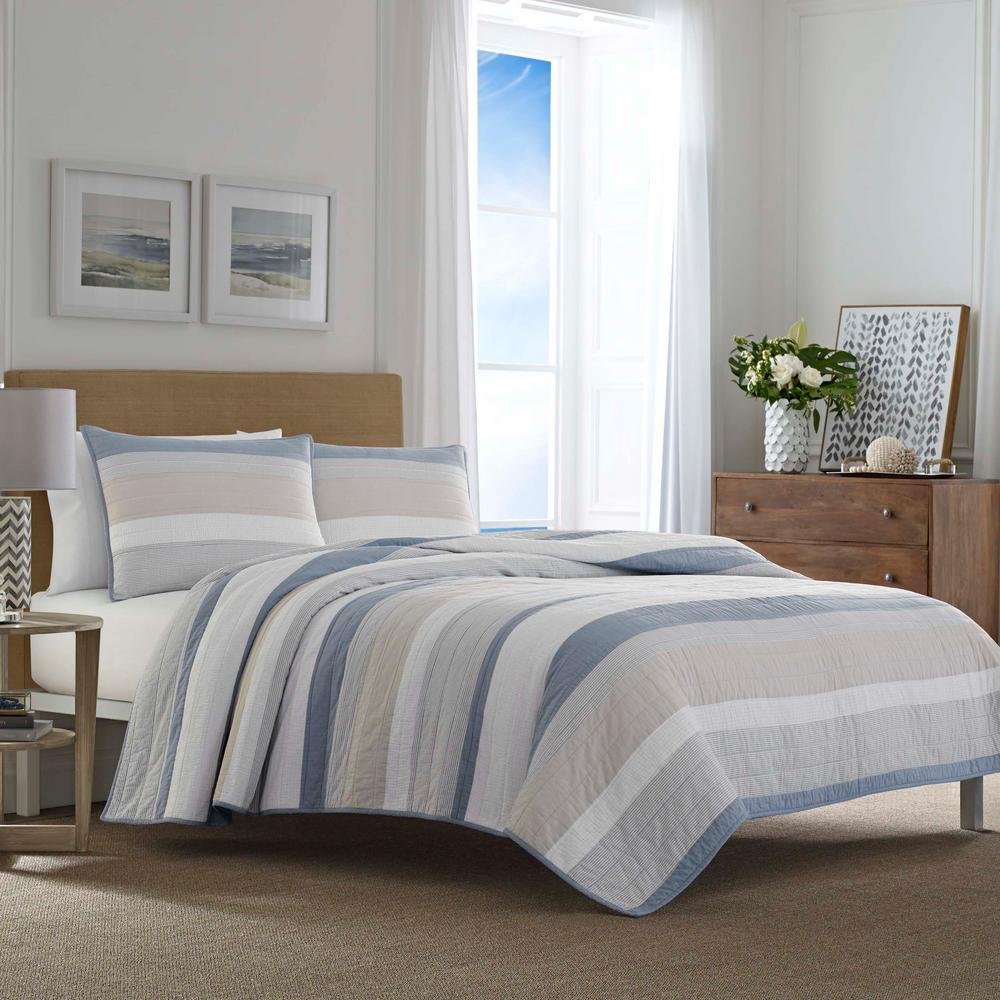Nautica Terry Cove Beige King Cotton QuiltUSHSGR1082140 The Home Depot