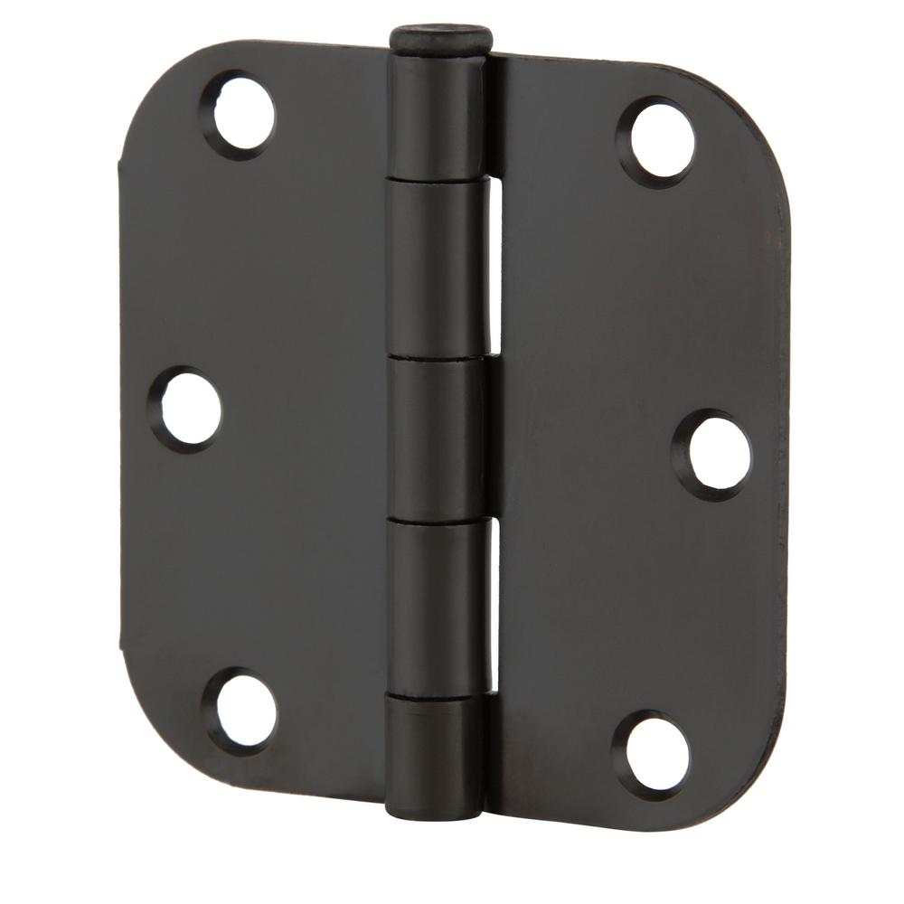 Oil Rubbed Bronze 3.5/" X 3.5/" 5//8 Radius Round Corner Door Interior Hinge 3 1//2