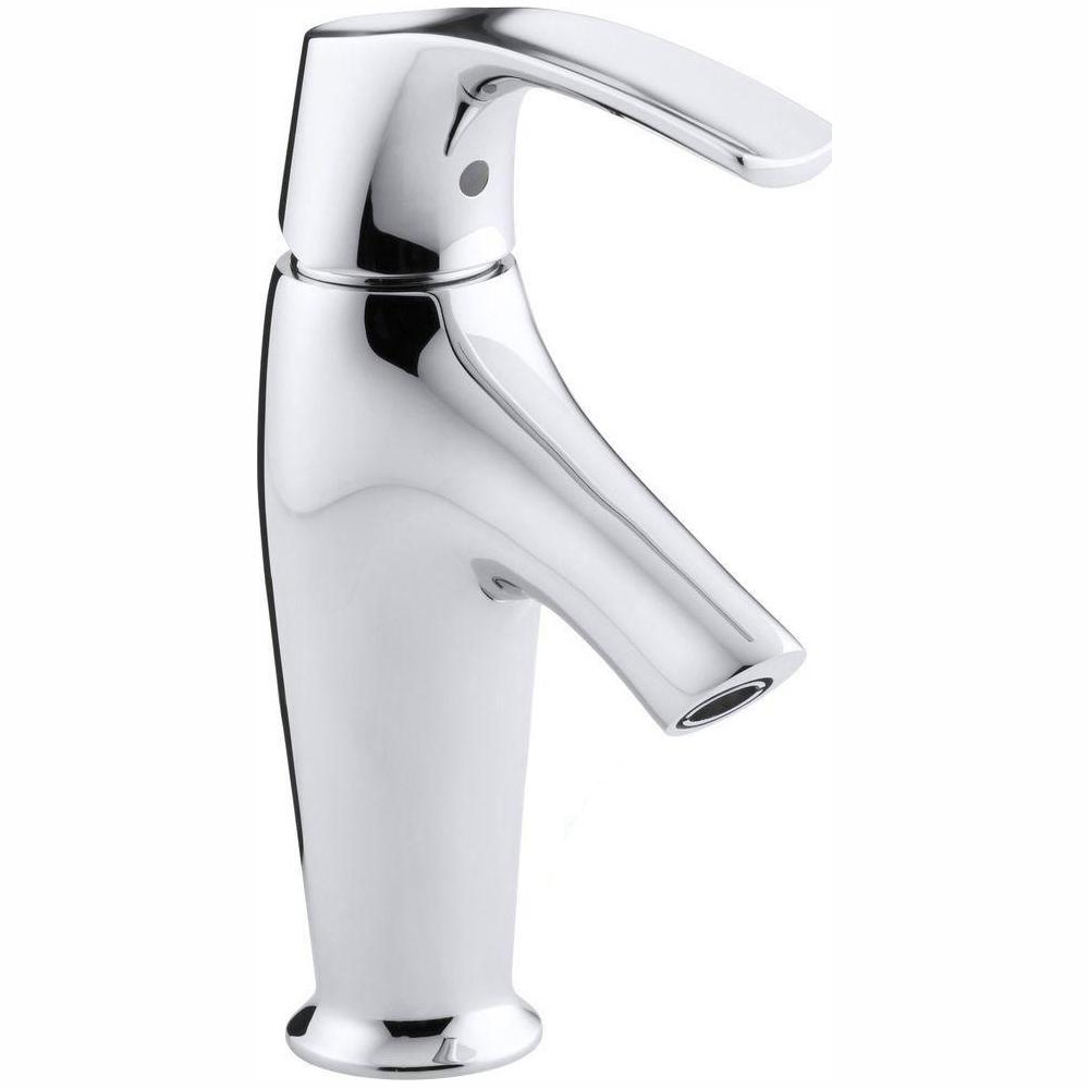 Kohler Symbol Single Hole Single Handle Low Arc Bathroom Vessel Sink Faucet In Polished Chrome