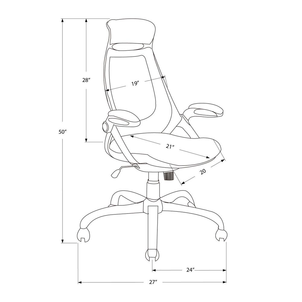 Monarch Specialties Black High Back Executive Office ChairI 7268 The Home Depot