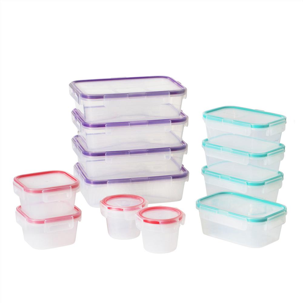 UPC 884408024109 product image for Airtight Plastic 24-Piece Food Storage Set, Clear - Multi Lids | upcitemdb.com