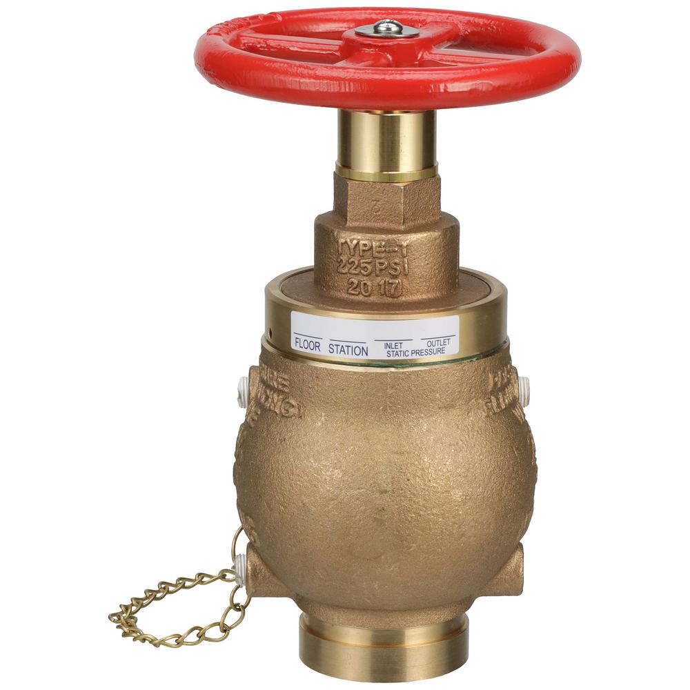 Zurn 2 1 2 In Pressure Reducing Fire Hose Valve Zw4000gst U The Home Depot