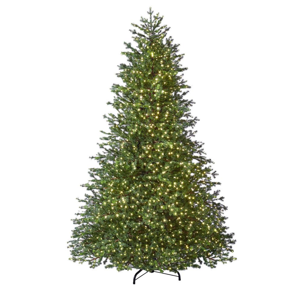 9 ft Elegant Grand Fir LED Pre-Lit Artificial Christmas Tree with Timer with 3000 Warm White Lights