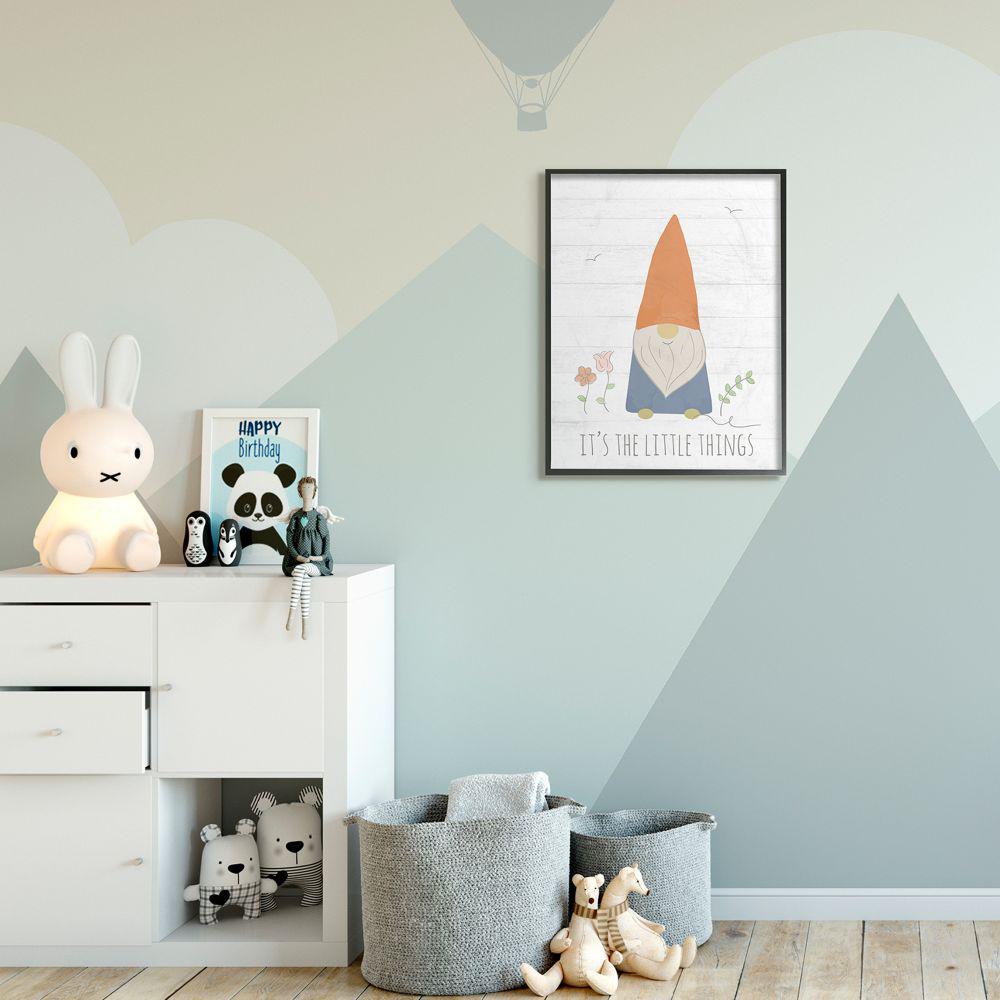 The Kids Room By Stupell 24 In X 30 In Kids Inspirational Word Cute Colorful Gnome Drawing By Anna Quach Framed Wall Art Brp 2454 Fr 24x30 The Home Depot