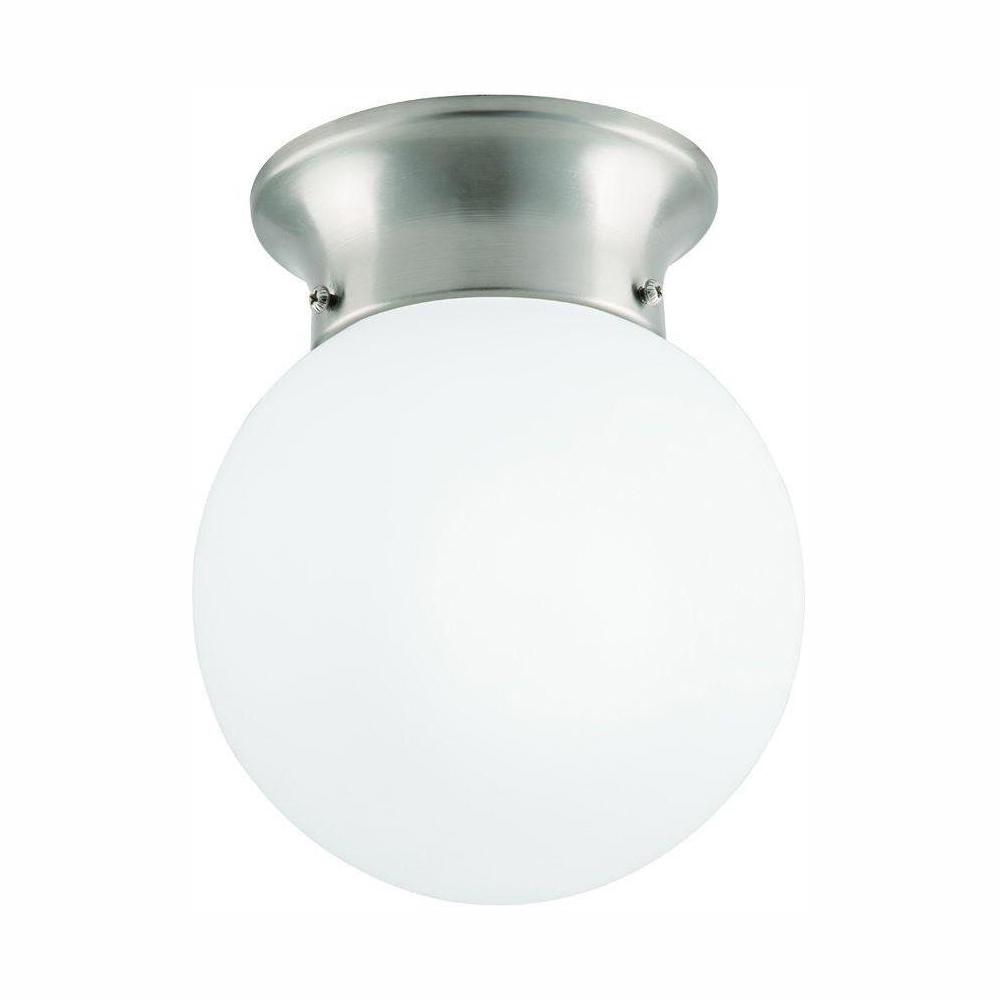 Commercial Electric 6 in. 60-Watt Equivalent Brushed Nickel Integrated