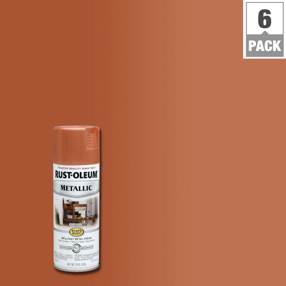 paint spray copper metallic rust oleum enamel oz pack protective stops bronze oil rubbed depot compare homedepot