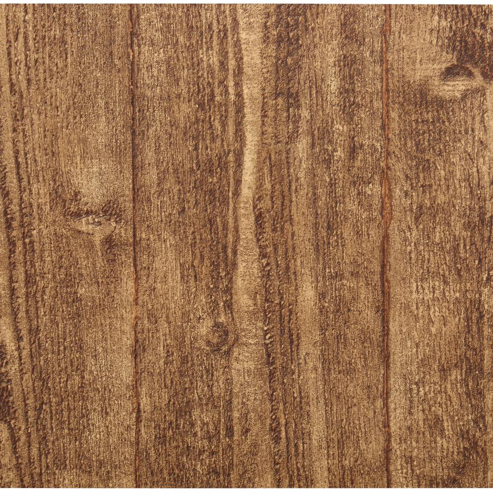 Brewster 8 in. x 10 in. Ardennes Brown Wood Panel Wallpaper Sample-412 ...