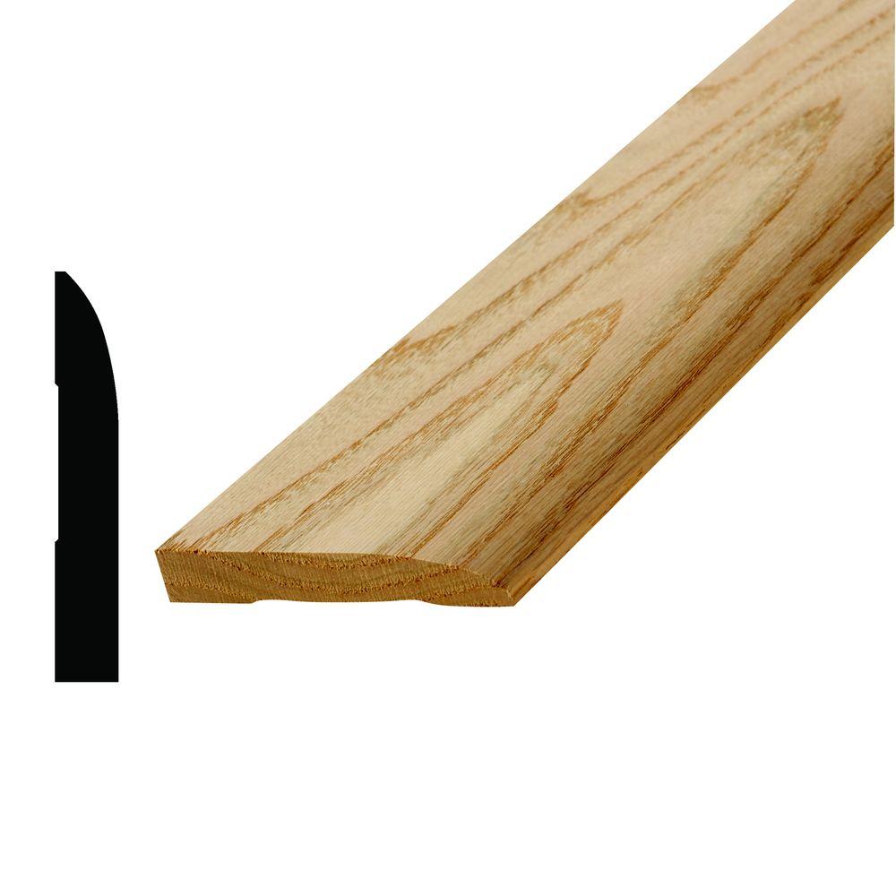 Alexandria Moulding 1/2 in. x 3/4 in. x 96 in. Hemlock ...