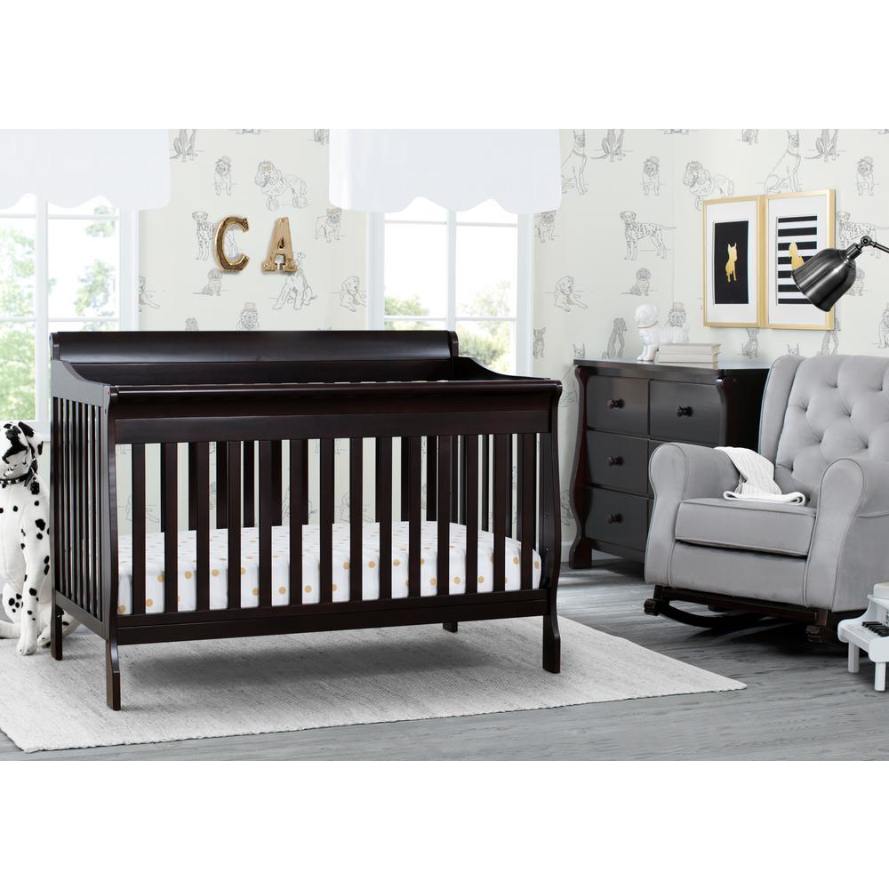 dark grey crib