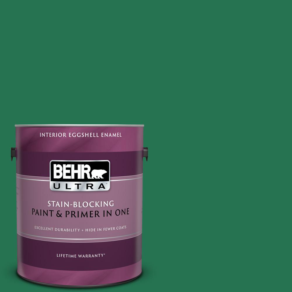 BEHR ULTRA 1 gal. P4207 Crown Jewel Eggshell Enamel Interior Paint