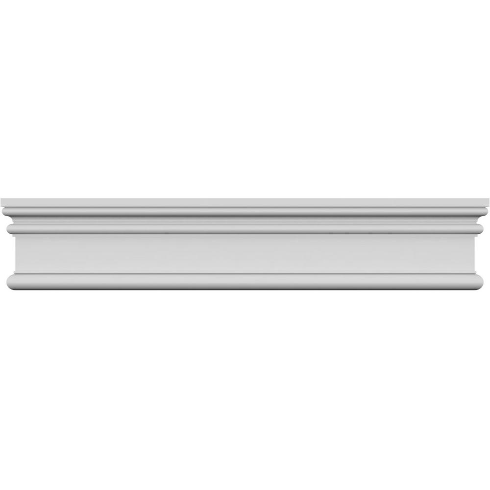 Factory Primed White Ekena Millwork CRH14X74ST 74 Bottom 79 1//4 Top Width x 13 3//4 H x 7//8 P Standard Crosshead Width Width