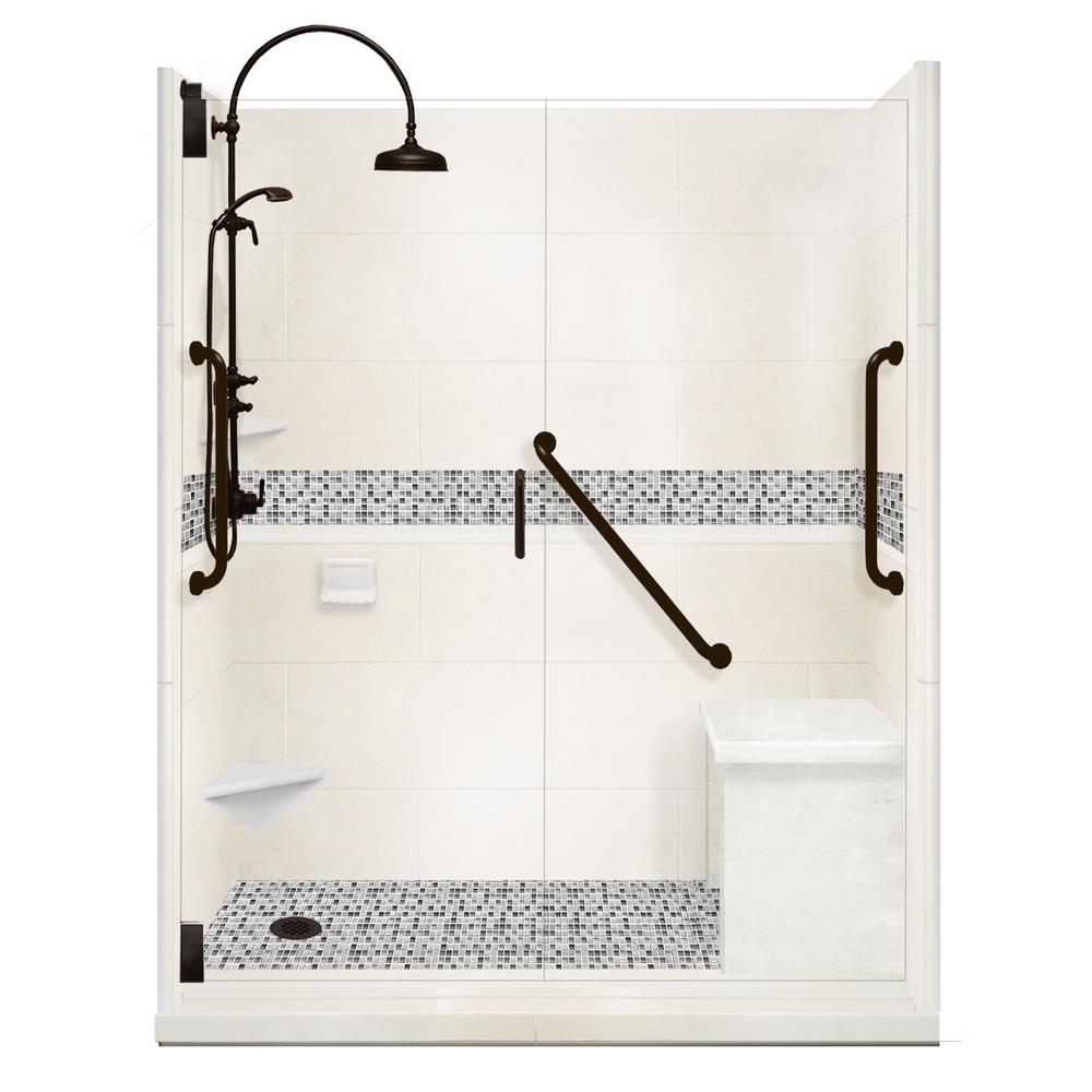 American Bath Factory Del Mar Freedom Luxe Hinged 32 in. x 60 in. x 80 ...