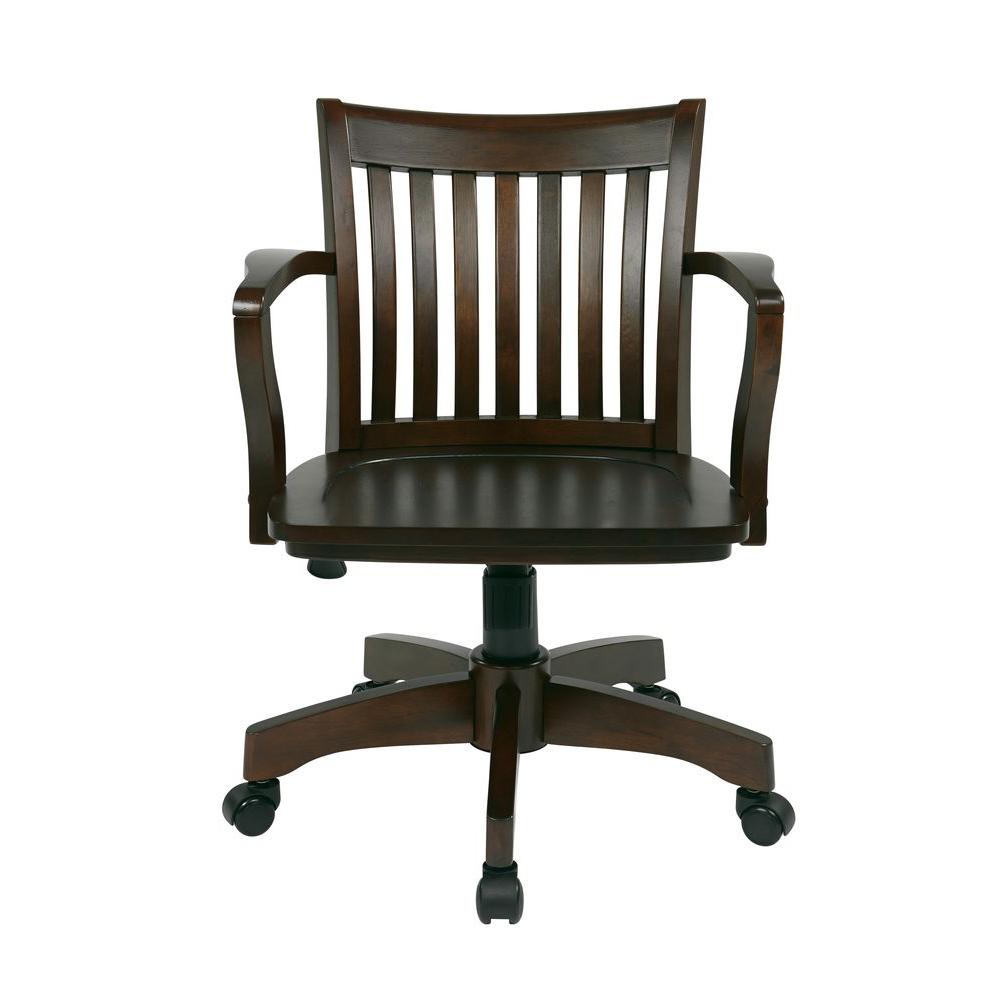 Osp Home Furnishings Deluxe Brown Wood Bankers Chair 105es The