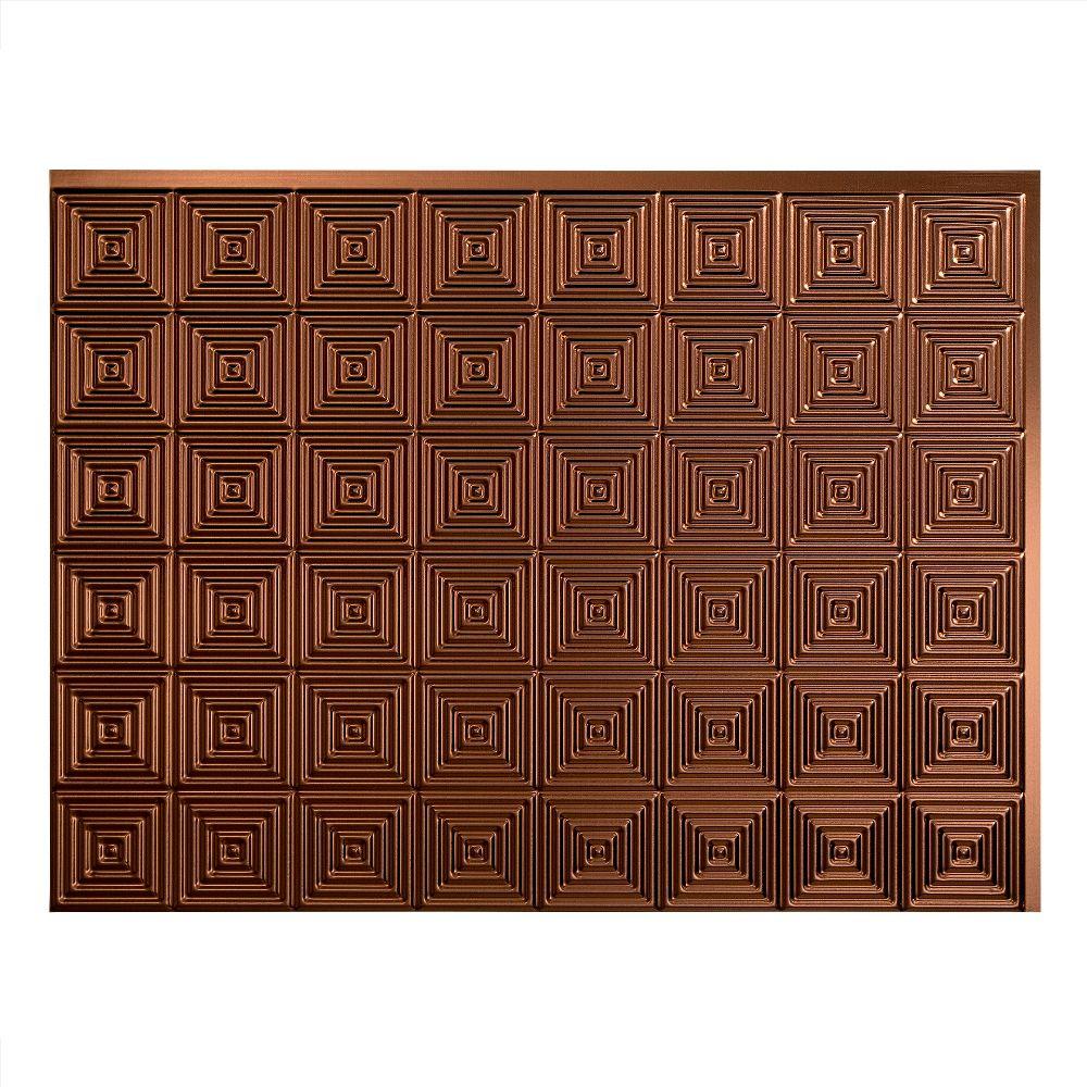Fasade Miniquattro 18 in. x 24 in. Oil Rubbed Bronze Vinyl Decorative