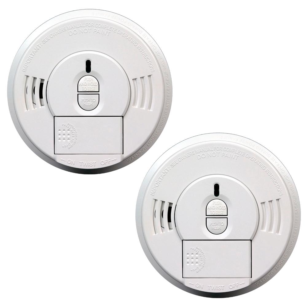 FireX Hardwired 120-Volt Front Load Smoke Detector with Battery Back Up