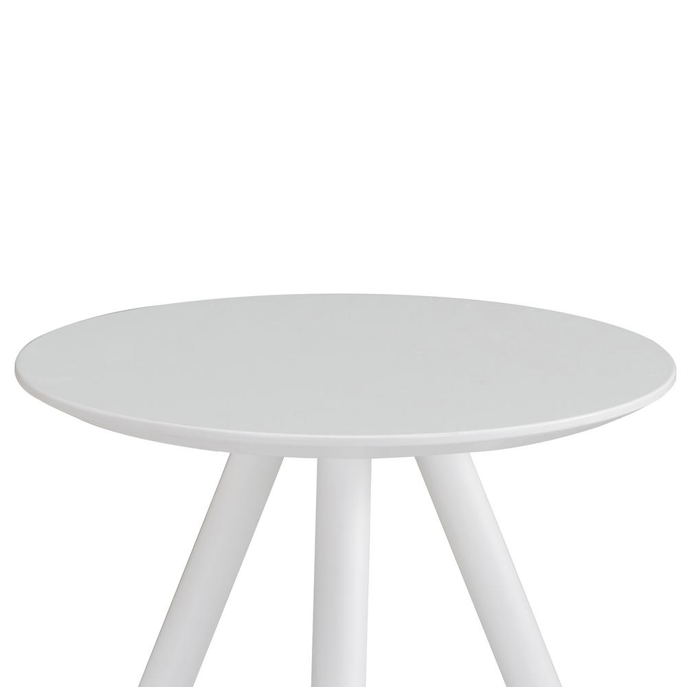 Sunjoy Point Breeze Solid White Side Table B126000900 The Home Depot