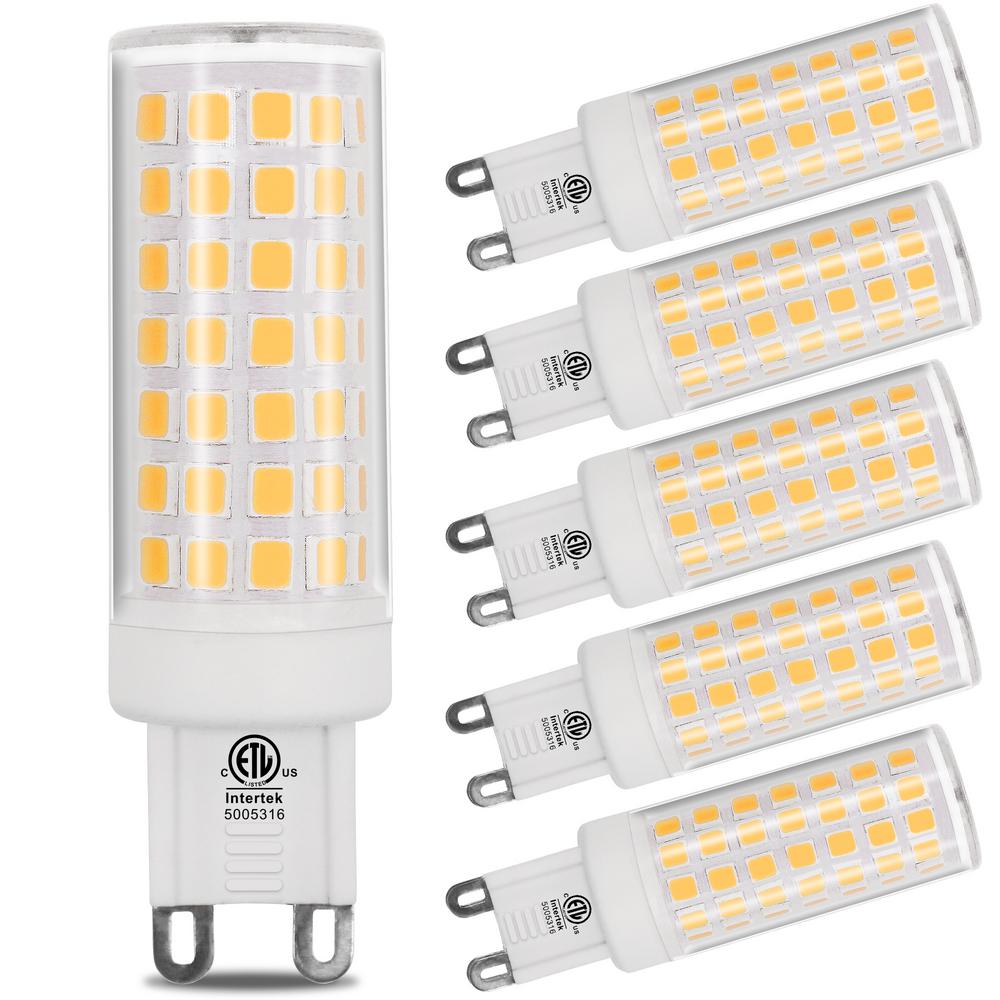 ARTIVA 3000K 40Watt Equivalent G9 Dimmable LED Light Bulb (Set of 6