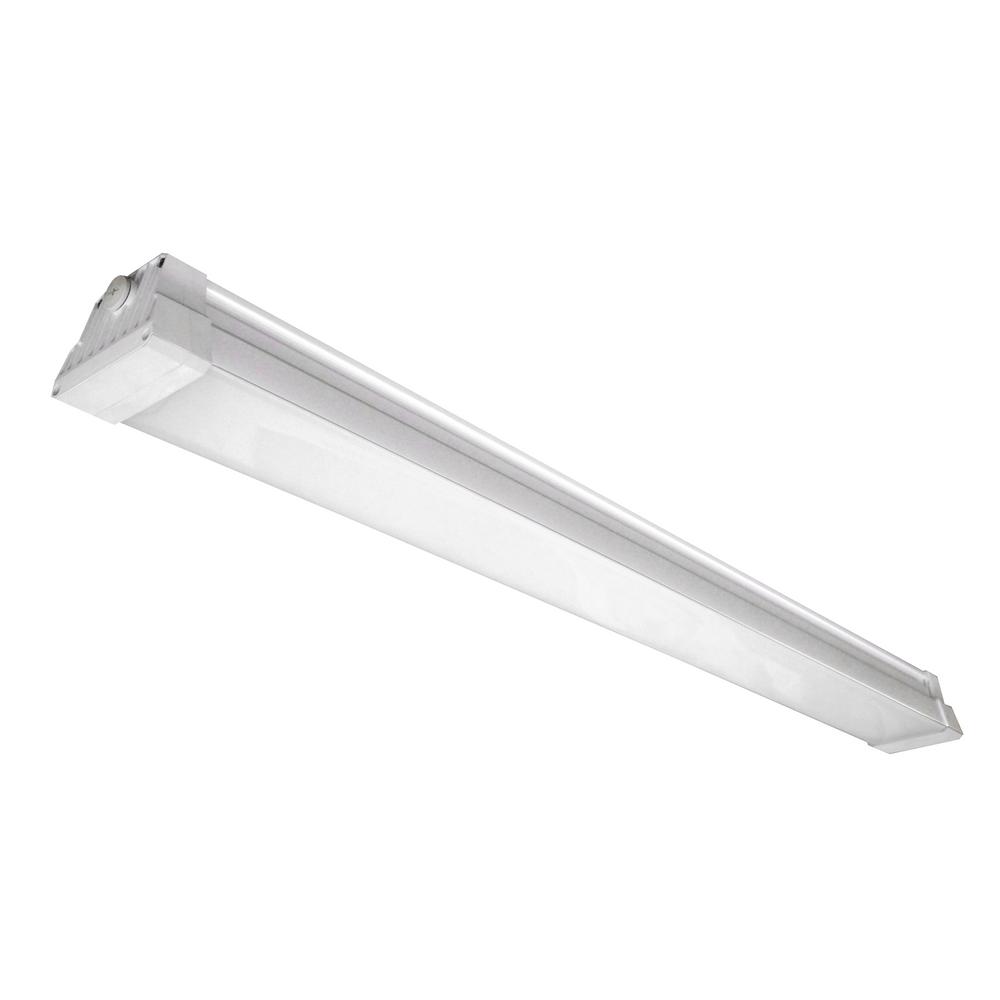 Nicor Lighting Vaportite Series 300 Watt White 4 Ft Integrated Led Strip Light In 4000k