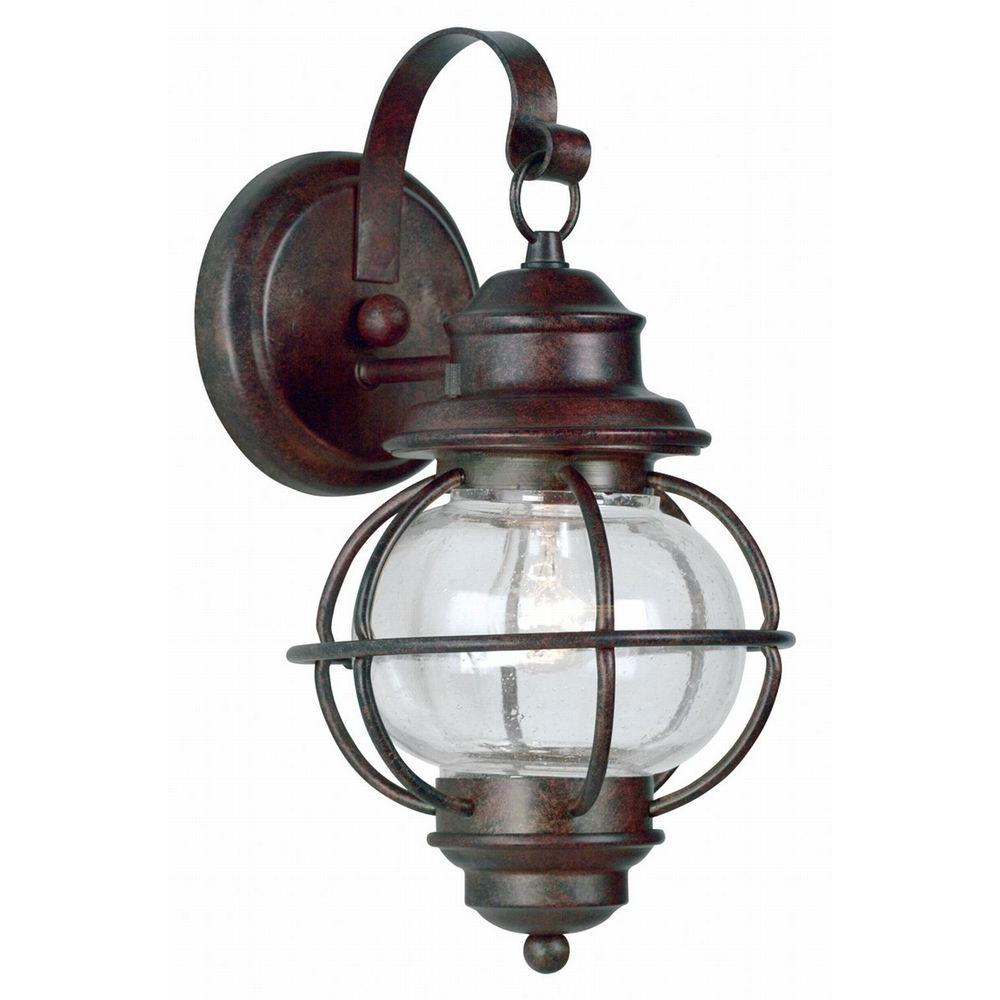 Kenroy Home Hatteras 1 Light Gilded Copper Small Wall Lantern Hatteras 1 Light Gilded Copper Small Wall Lantern