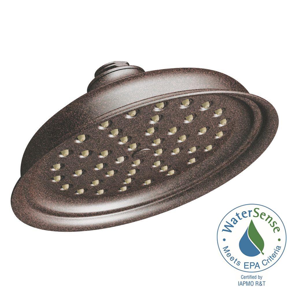 MOEN Isabel 1Spray 7 in. EcoPerformance Rainshower Showerhead in Oil Rubbed BronzeS136EPORB