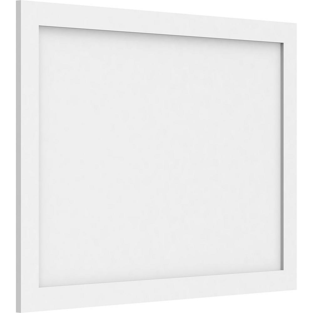 Ekena Millwork 5/8 in. x 3 ft. x 2 ft. Cornell Flat Panel White PVC ...