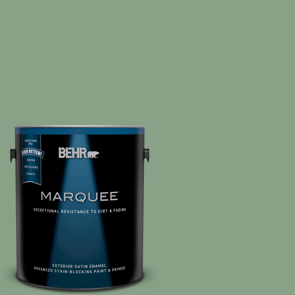 BEHR MARQUEE 1gal. S4005 Gallery Green Satin Enamel BEHR MARQUEE 1gal. S4005 Gallery Green Satin Enamel