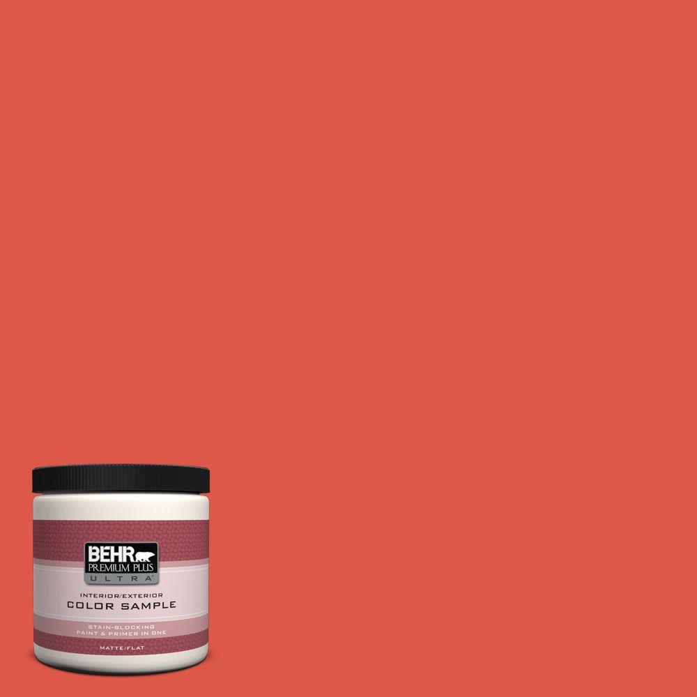 Behr Premium Plus Ultra 8 Oz 180b 6 Fiery Red Matte Interior 180b 6 Fiery Red Matte Interior