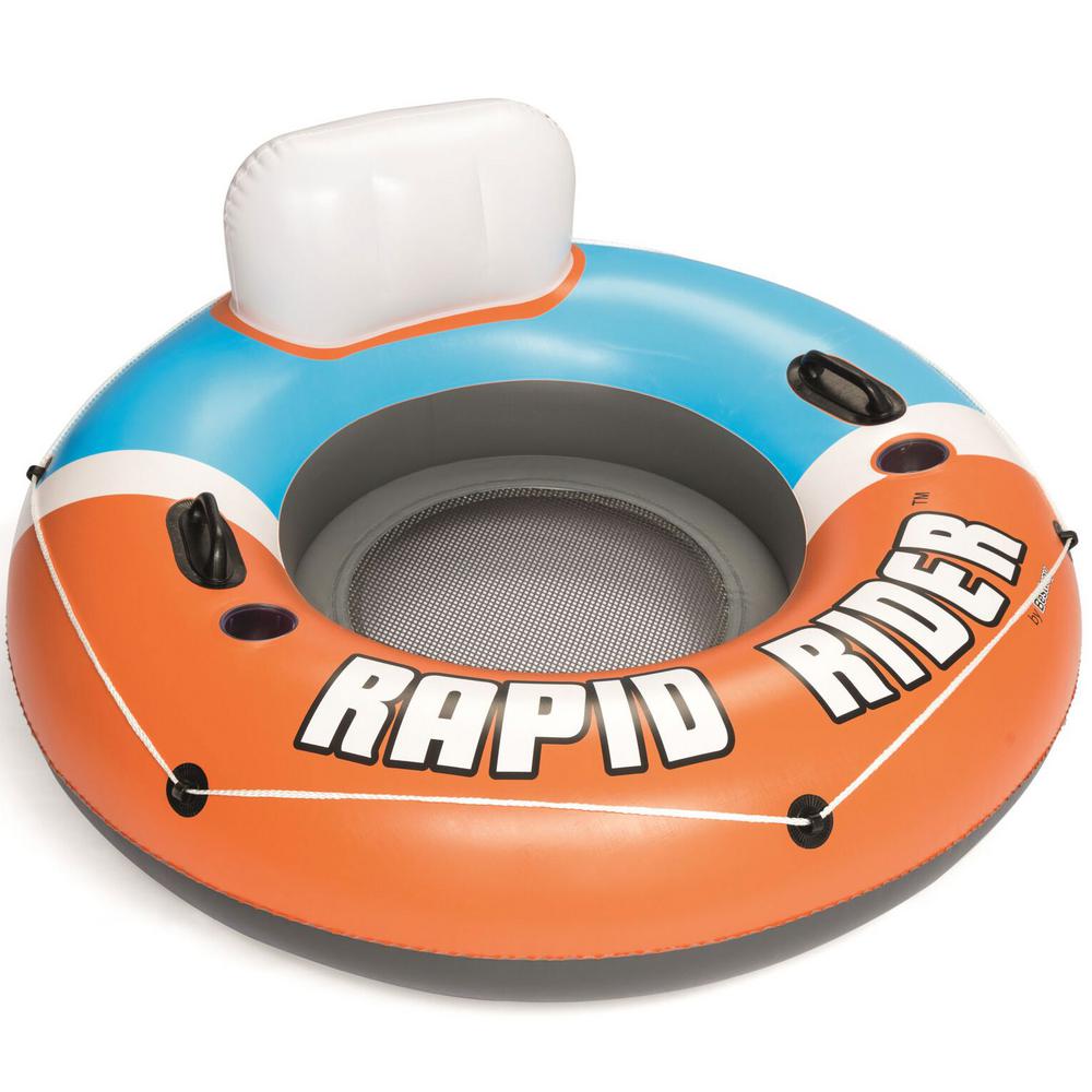 blowing up pool floats