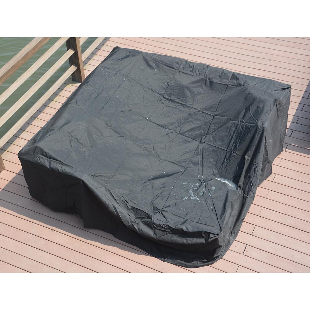 Khomo Gear Black Chaise Outdoor Weatherproof Heavy Duty Patio Furniture Cover Ger 1140 The Home Depot