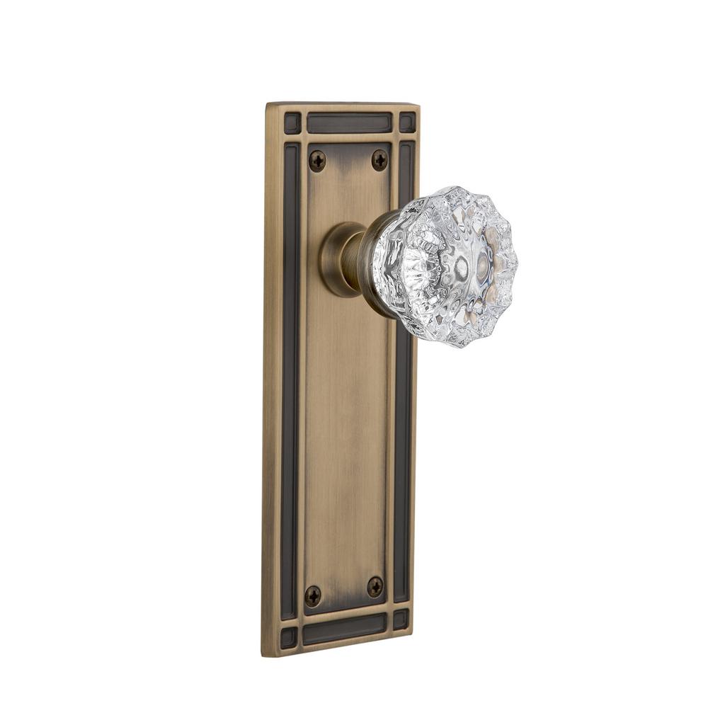 Nostalgic Warehouse Mission Plate Single Dummy Crystal Glass Door