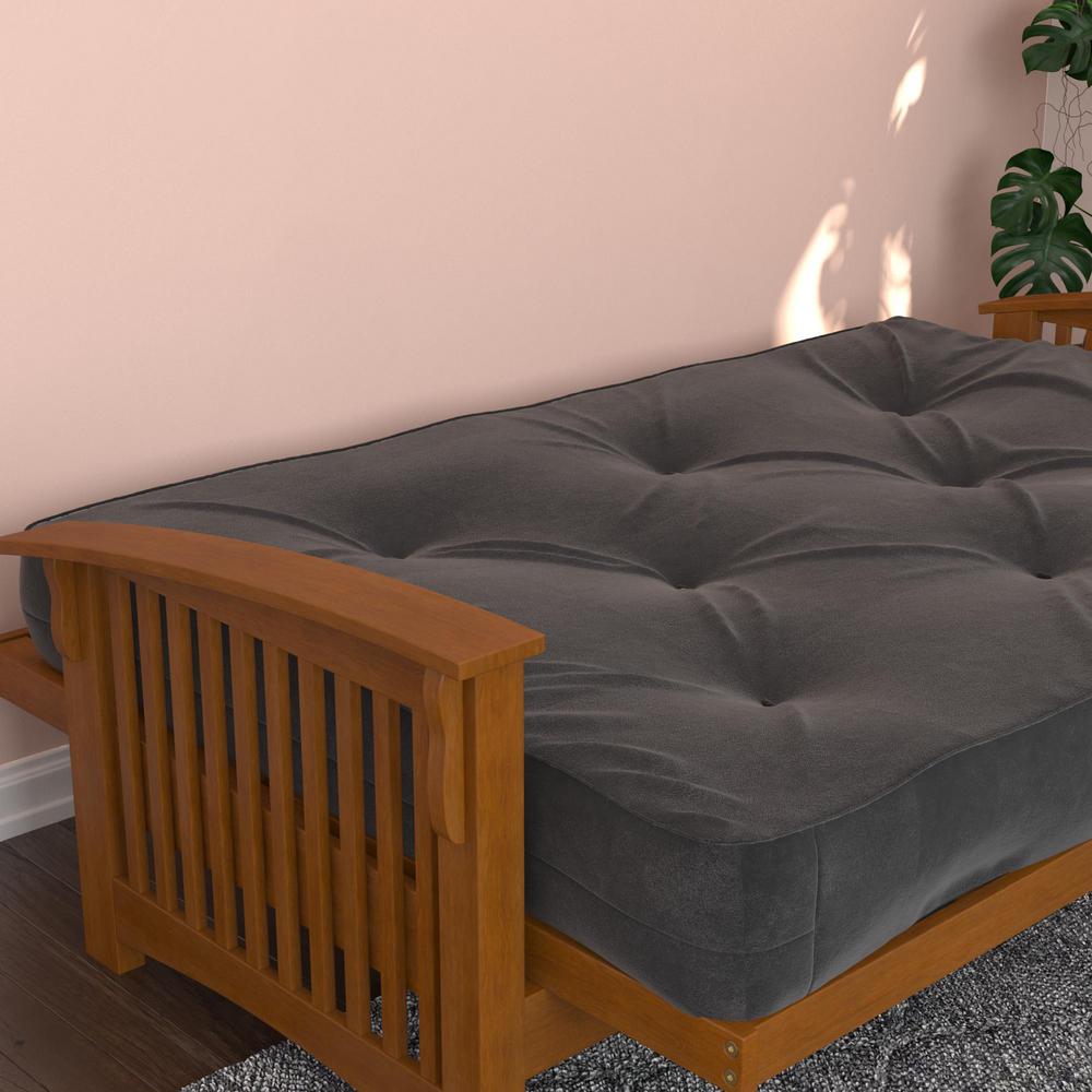 Dhp Classic 8 In Independently Encased Coil Futon Full Size Mattress Charcoal With Certipur Us Certified Foam De67771 The Home Depot