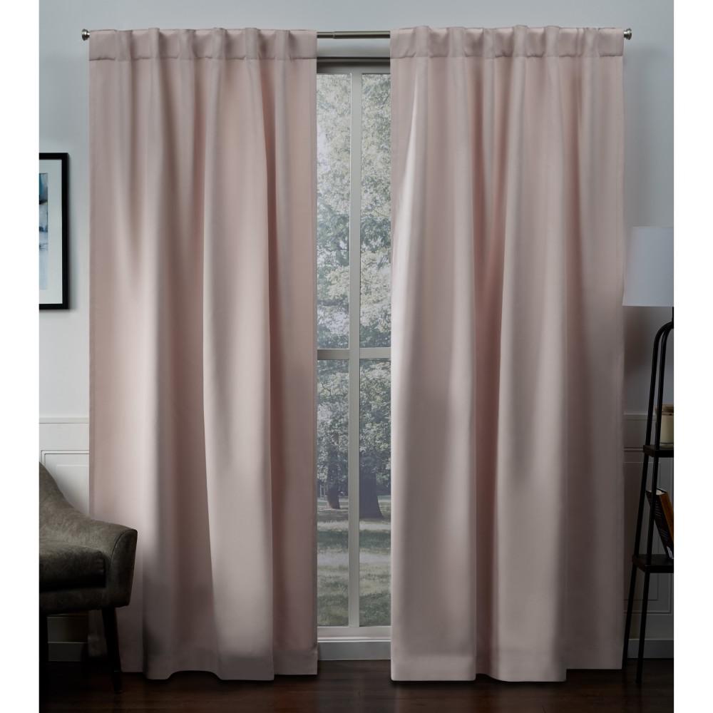 Exclusive Home Curtains Sateen Blush Woven Blackout Hidden Tab Top
