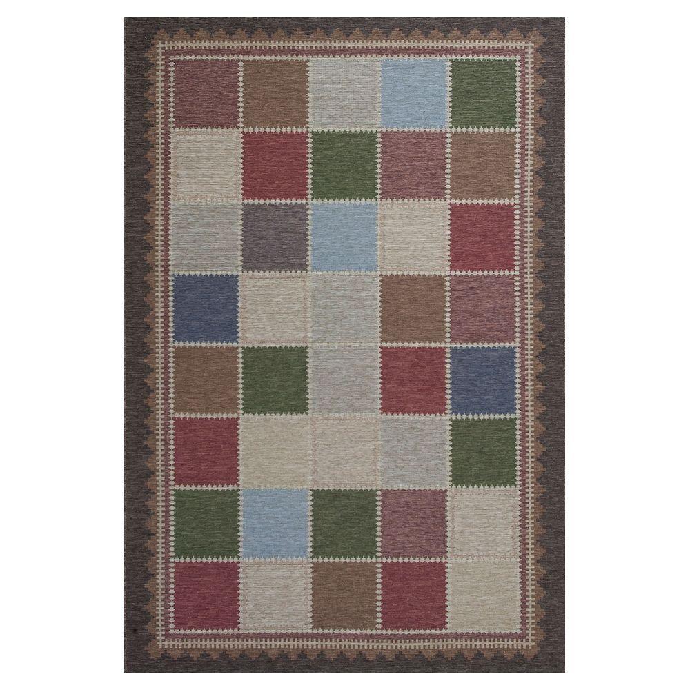 Kas Rugs Quilted Charm Brown/Ivory 3 ft. 4 in. x 4 ft. 11 in. All
