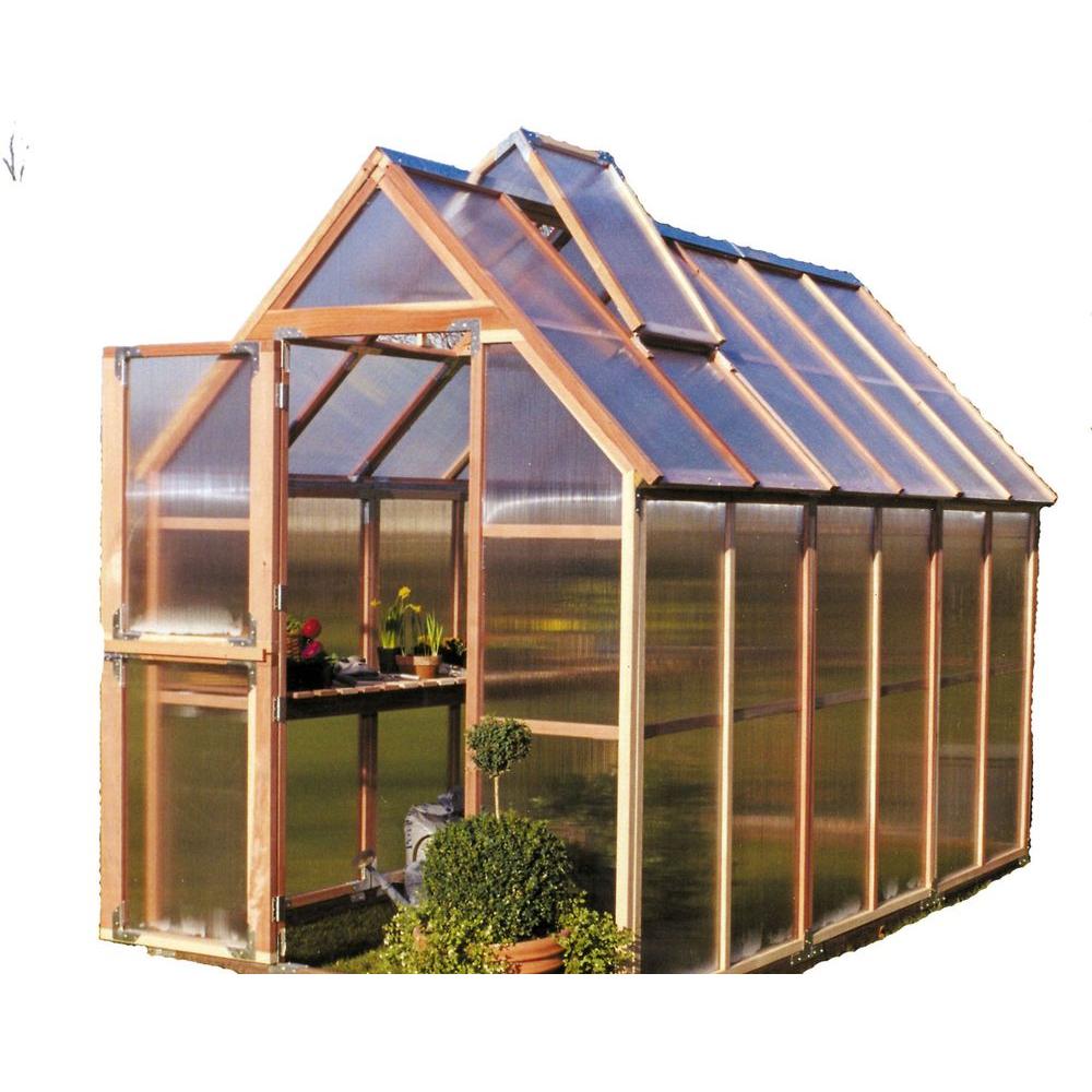 Sunshine Gardenhouse 72 inch W x 144 inch D x 100 inch H Redwood Frame Polycarbonate... by Sunshine Gardenhouse