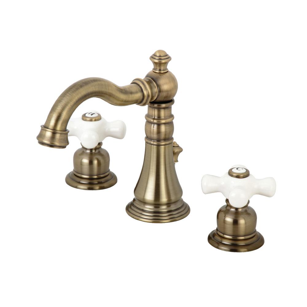 Antique Brass Bathroom Faucets Bath The Home Depot