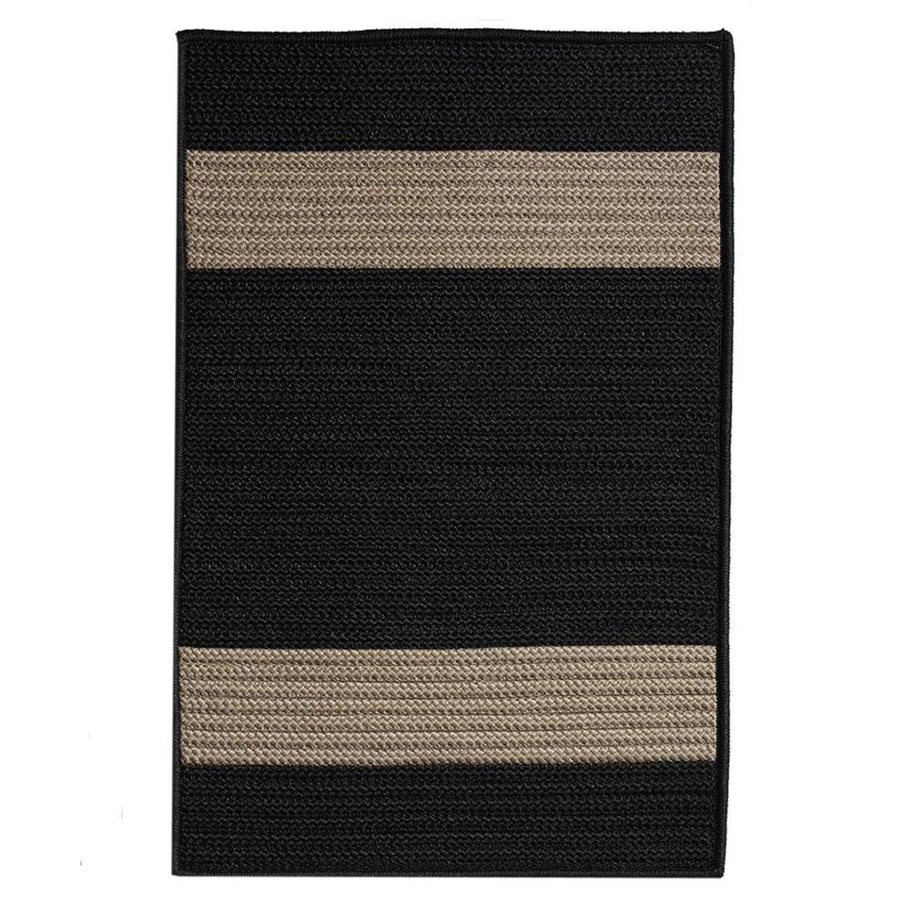 5 X 7 Striped Black Outdoor Rugs The Home Depot Black Tostado Indoor Outdoor Braided